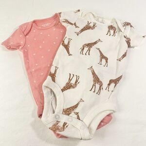 Assorted Onesies/ Carters-Gerber/ Print & Solid / Girls / 0-3 Months